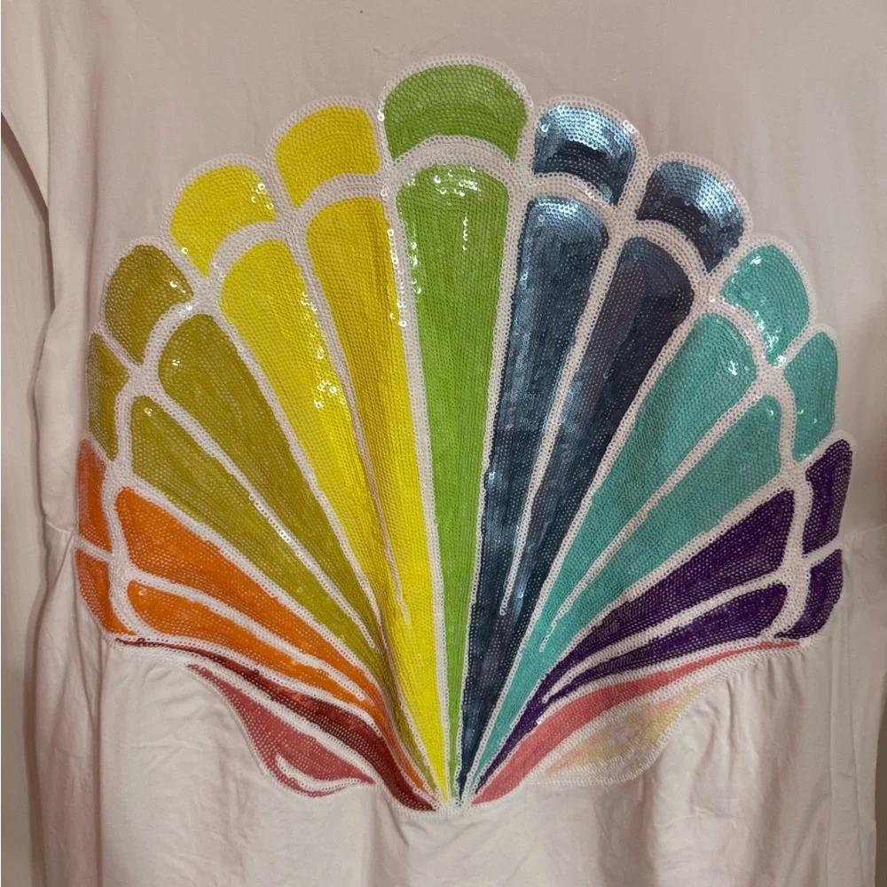 QOS Colorful Shell Design Tunic - Picture 2 of 6